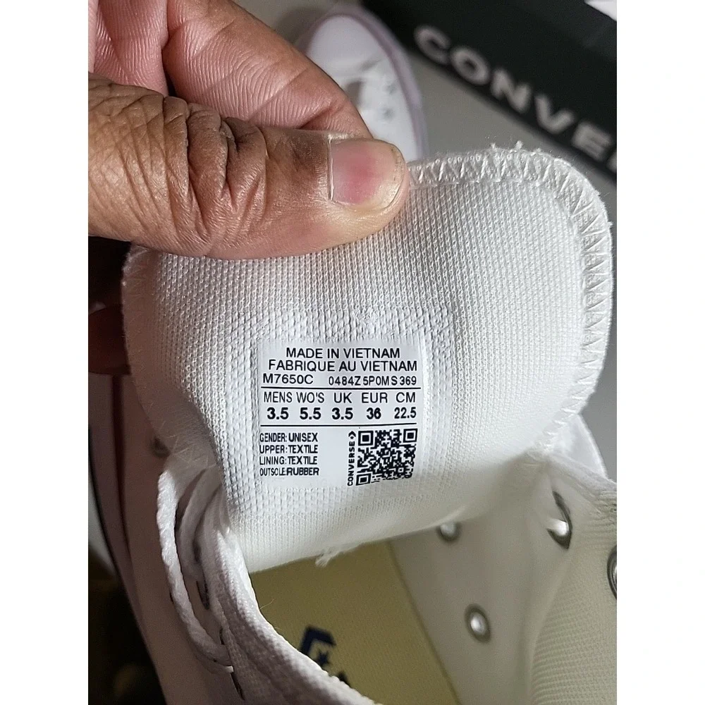 Converse Chuck Taylor All Star High Top Sneakers Optical White US W 5.5
